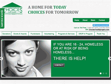 Tablet Screenshot of choicesyouthshelter.com
